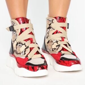 Fashion Nova Prince Of Prints High Top Sneakers Sz8